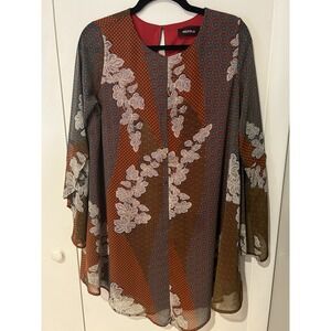 4SI3NNA 4 Sienna Boho Tunic/Short Dress Size Medium Multicolor Floral